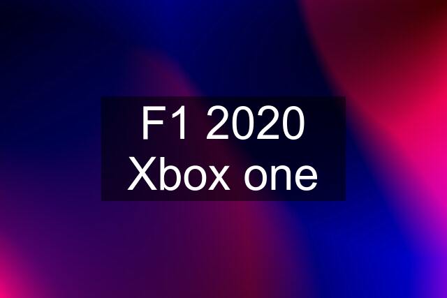 F1 2020 Xbox one