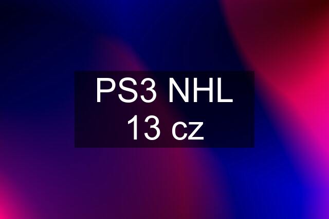 PS3 NHL 13 cz