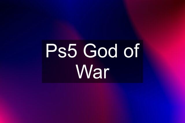 Ps5 God of War