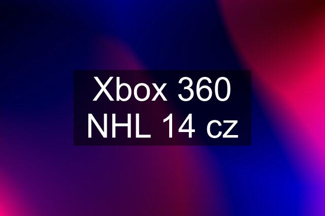 Xbox 360 NHL 14 cz