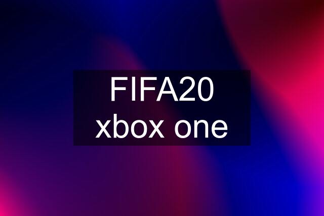 FIFA20 xbox one