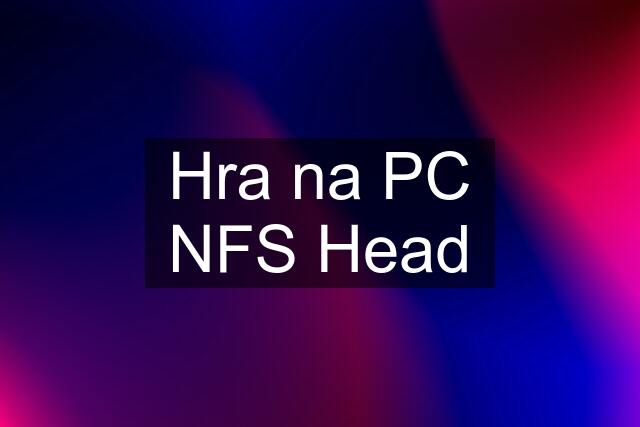 Hra na PC NFS Head