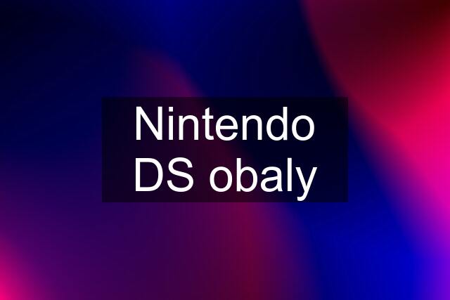 Nintendo DS obaly