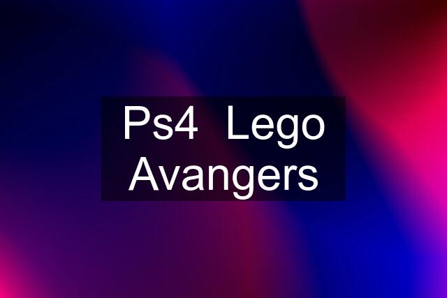 Ps4  Lego Avangers