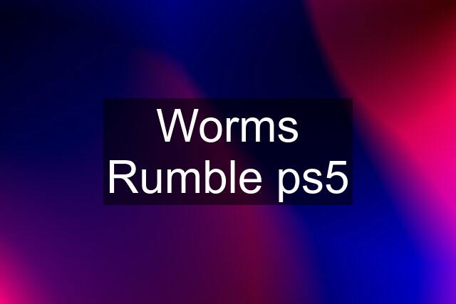 Worms Rumble ps5