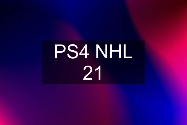 PS4 NHL 21