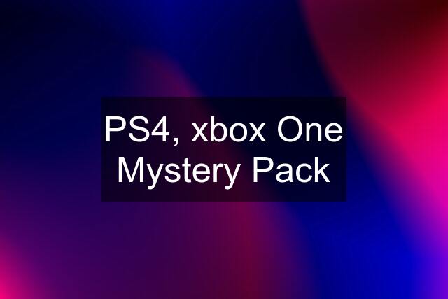 PS4, xbox One Mystery Pack