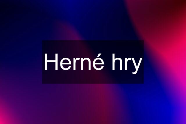 Herné hry