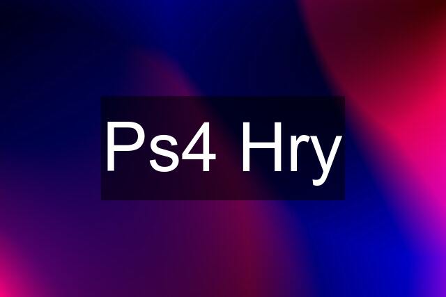 Ps4 Hry