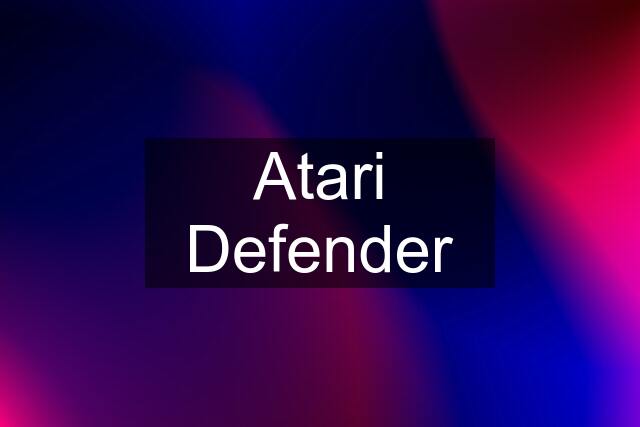 Atari Defender