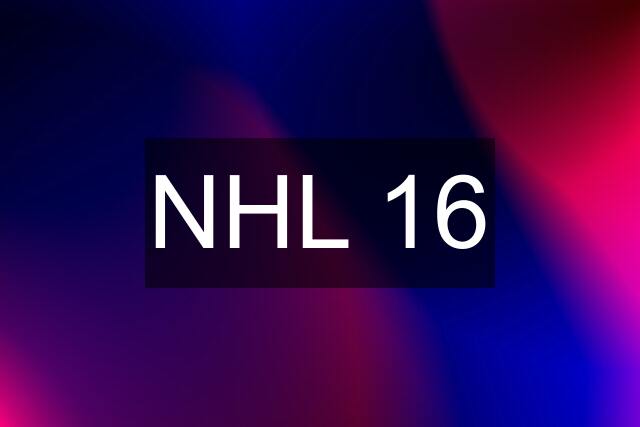 NHL 16