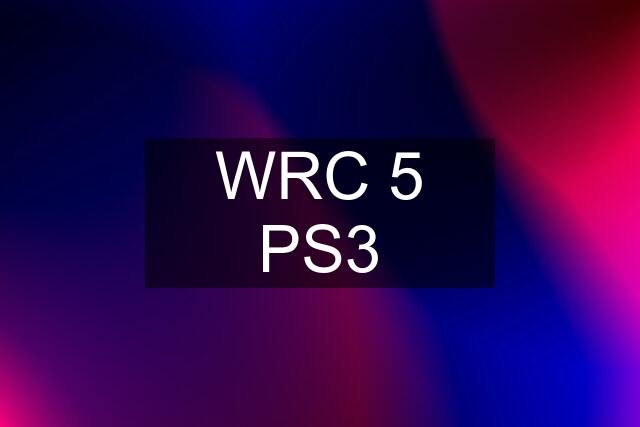 WRC 5 PS3