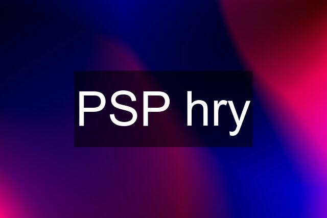 PSP hry