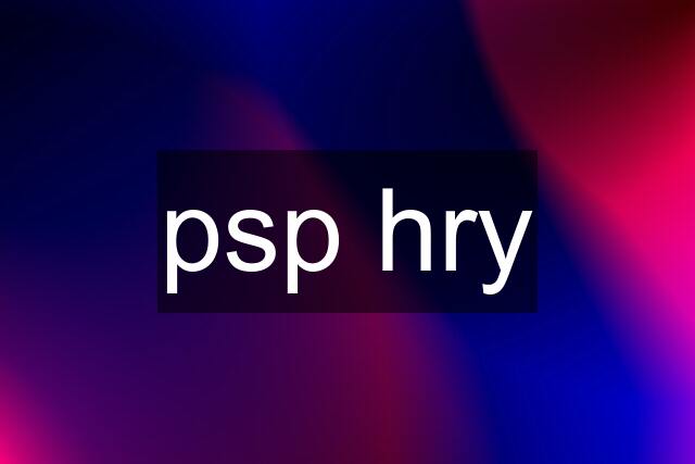 psp hry