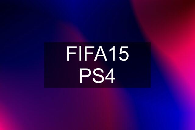 FIFA15 PS4