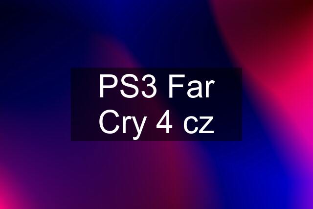 PS3 Far Cry 4 cz