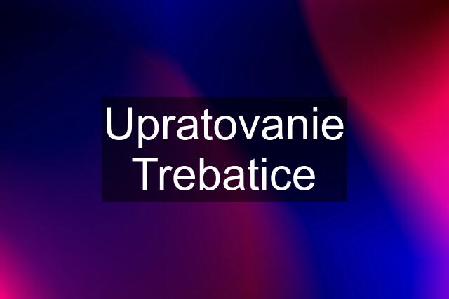 Upratovanie Trebatice