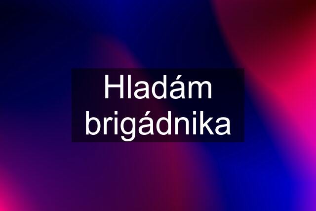 Hladám brigádnika