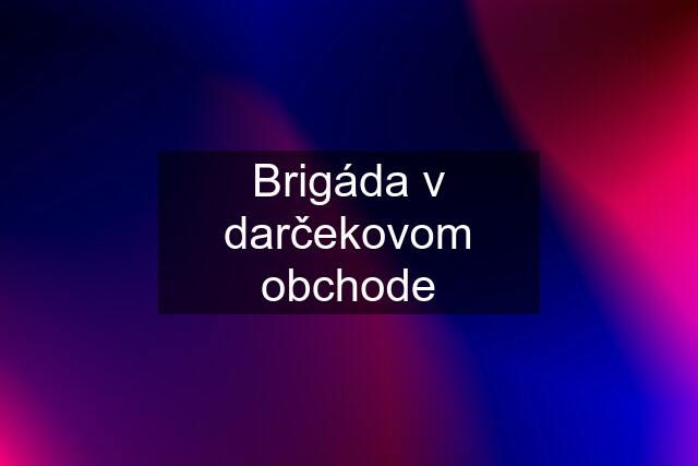 Brigáda v darčekovom obchode