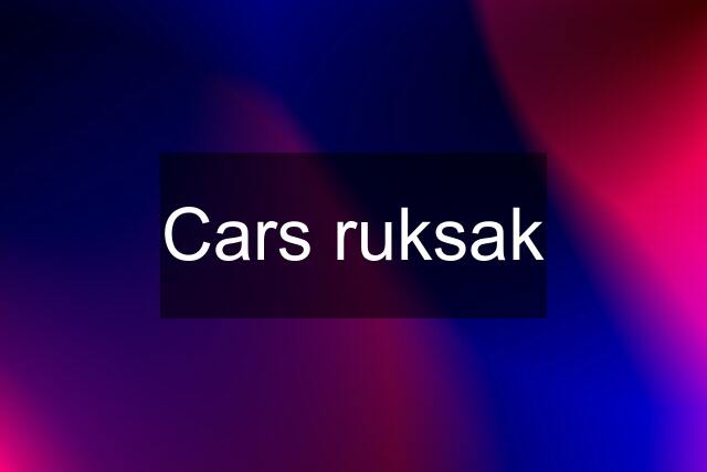 Cars ruksak