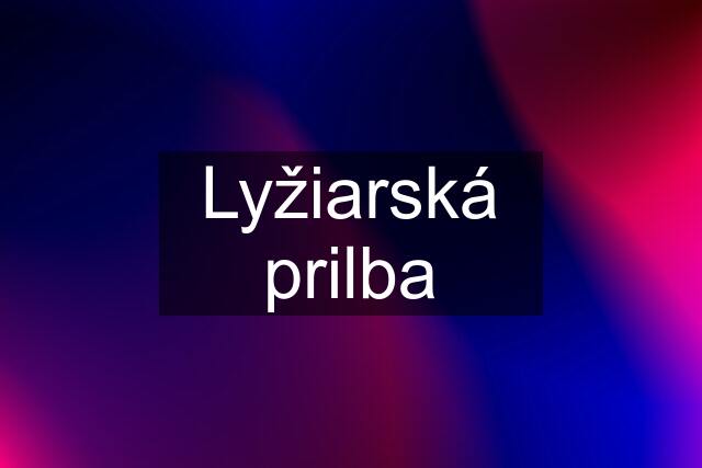 Lyžiarská prilba