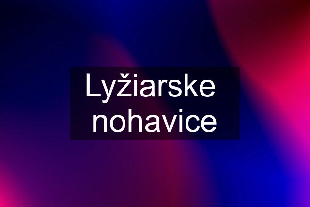 Lyžiarske  nohavice