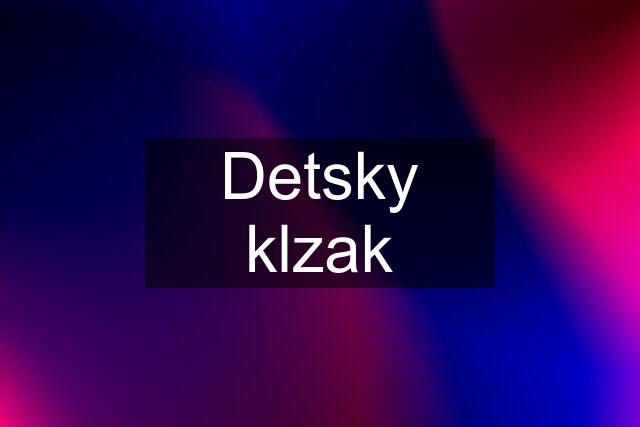 Detsky klzak