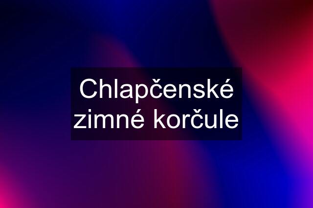 Chlapčenské zimné korčule