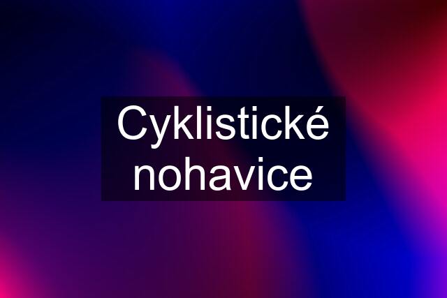 Cyklistické nohavice