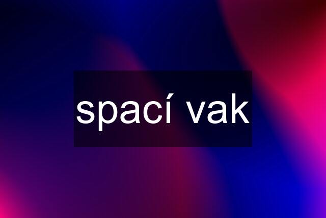 spací vak