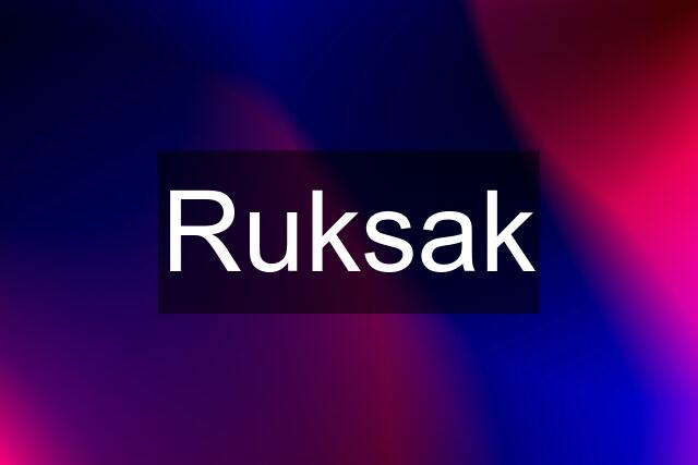 Ruksak