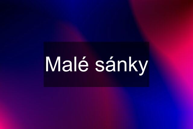 Malé sánky