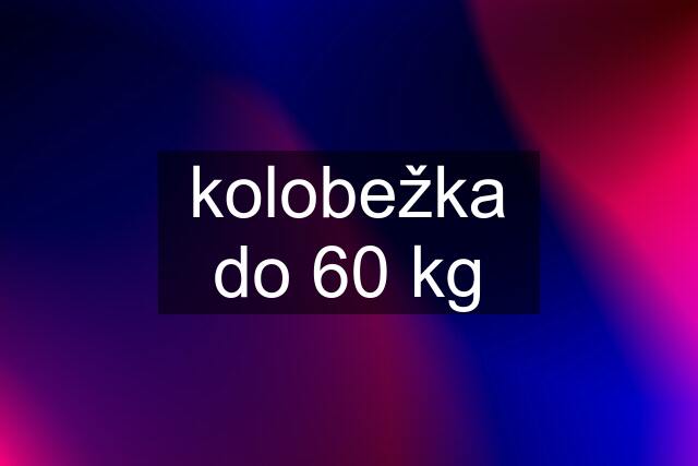 kolobežka do 60 kg