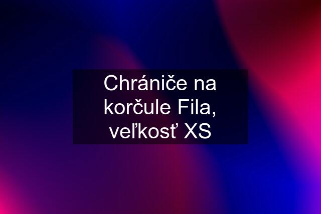 Chrániče na korčule Fila, veľkosť XS