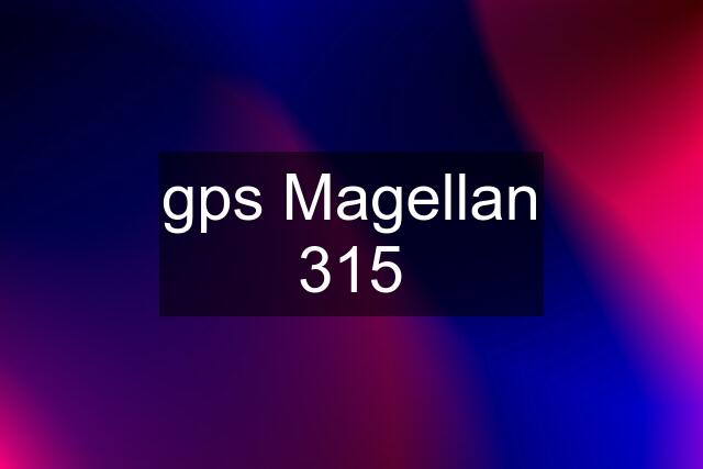 gps Magellan 315