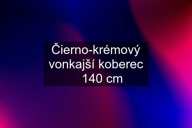 Čierno-krémový vonkajší koberec ⌀ 140 cm