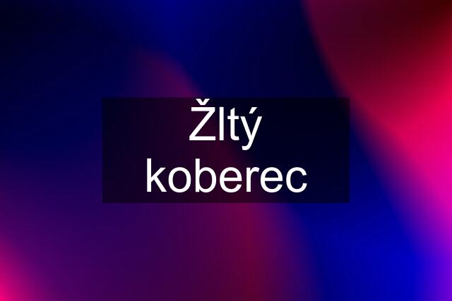 Žltý koberec