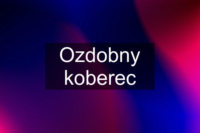 Ozdobny koberec