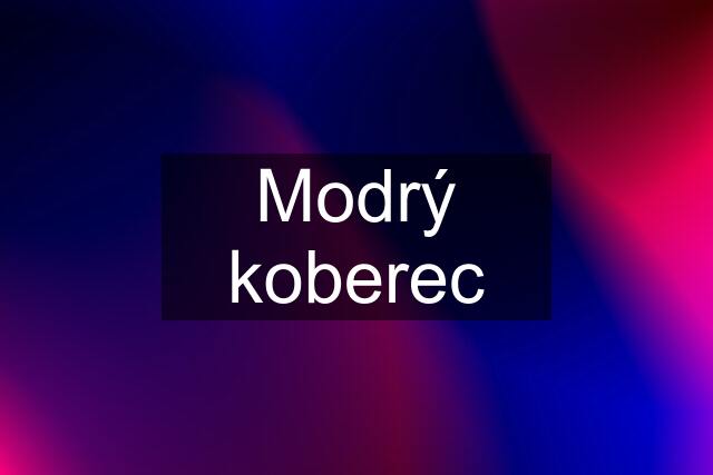 Modrý koberec