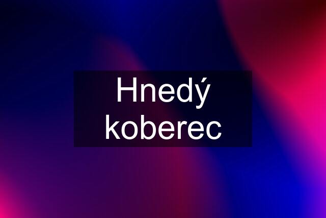 Hnedý koberec