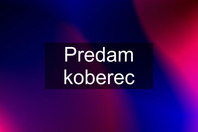 Predam koberec