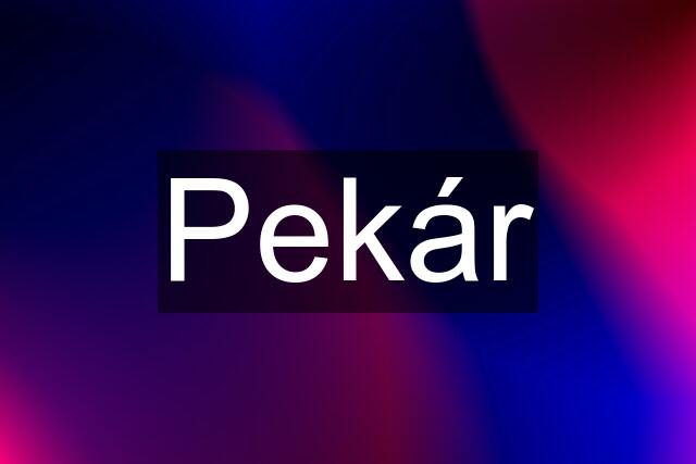 Pekár