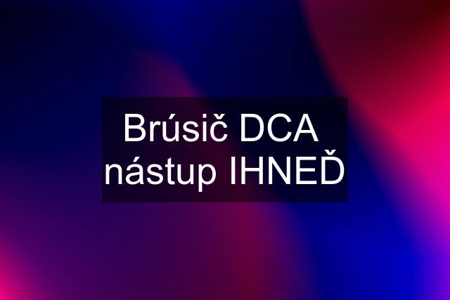 Brúsič DCA  nástup IHNEĎ