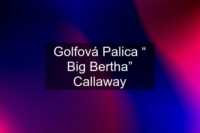Golfová Palica “ Big Bertha” Callaway