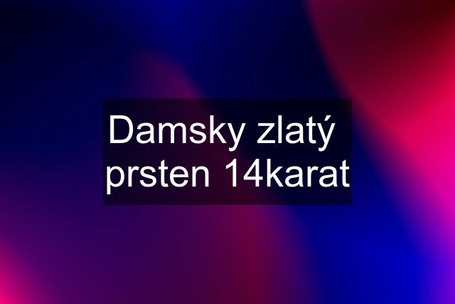 Damsky zlatý  prsten 14karat