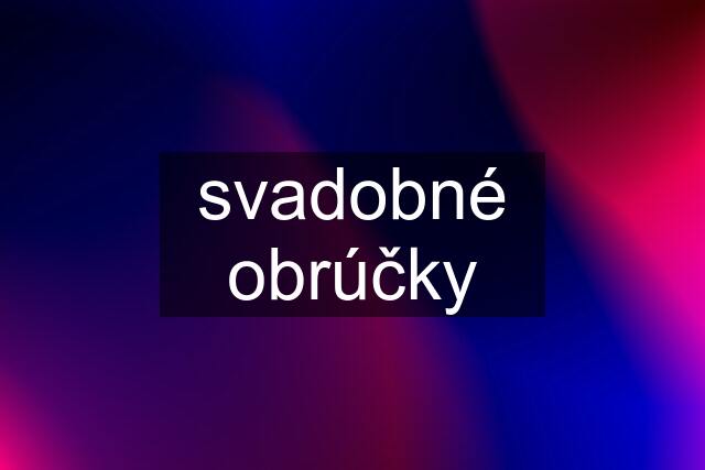 svadobné obrúčky