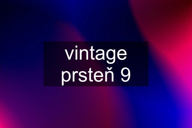 vintage prsteň 9