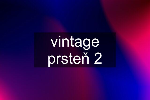 vintage prsteň 2