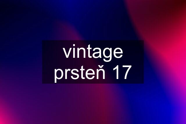 vintage prsteň 17