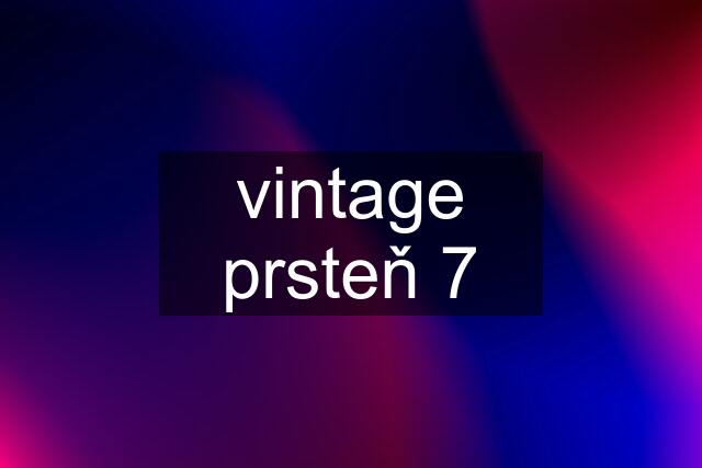 vintage prsteň 7